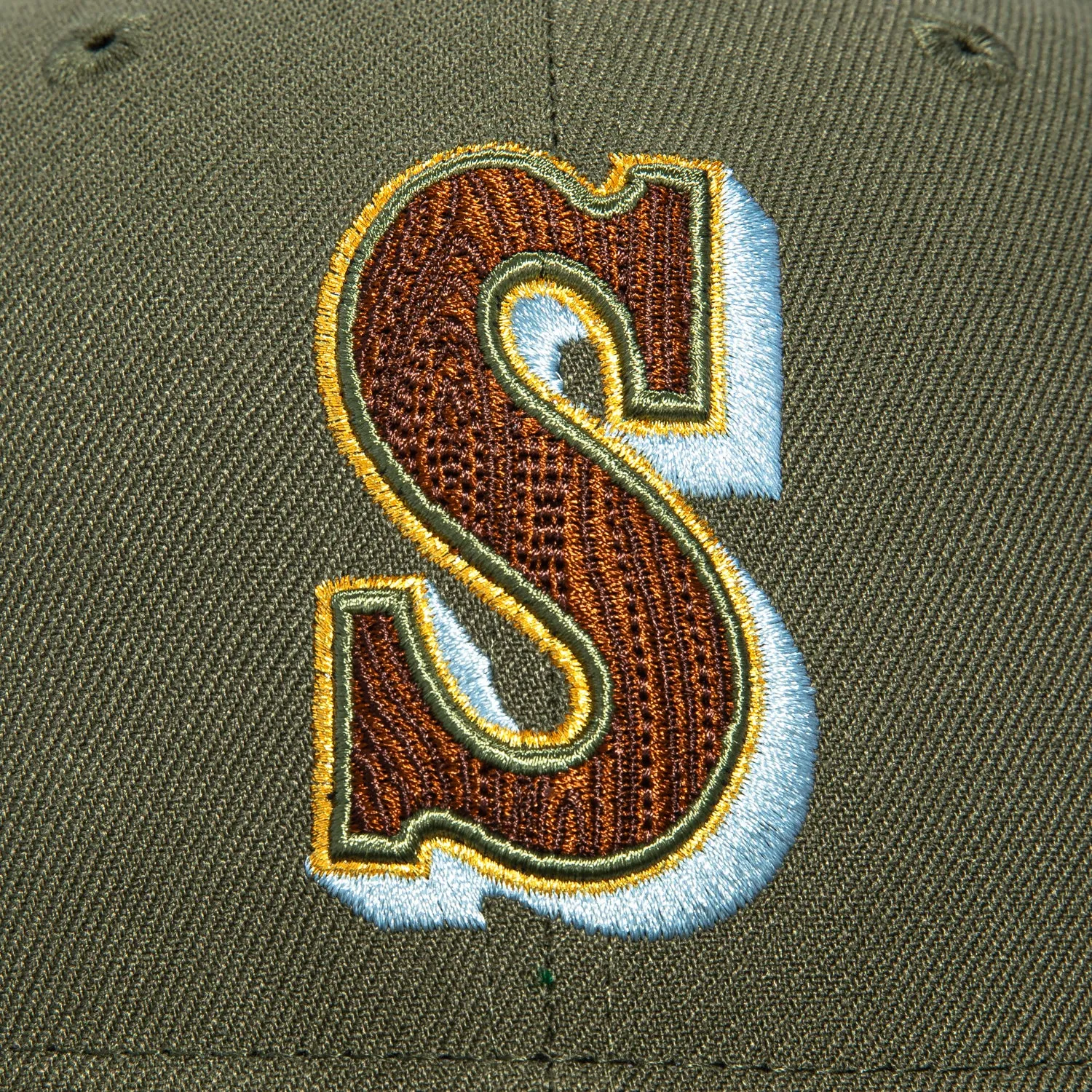New Era 59Fifty Garden of Eden 2 Seattle Mariners 1987 Wood Fill Hat - Olive sold by Hat Club product image thumbnail 4