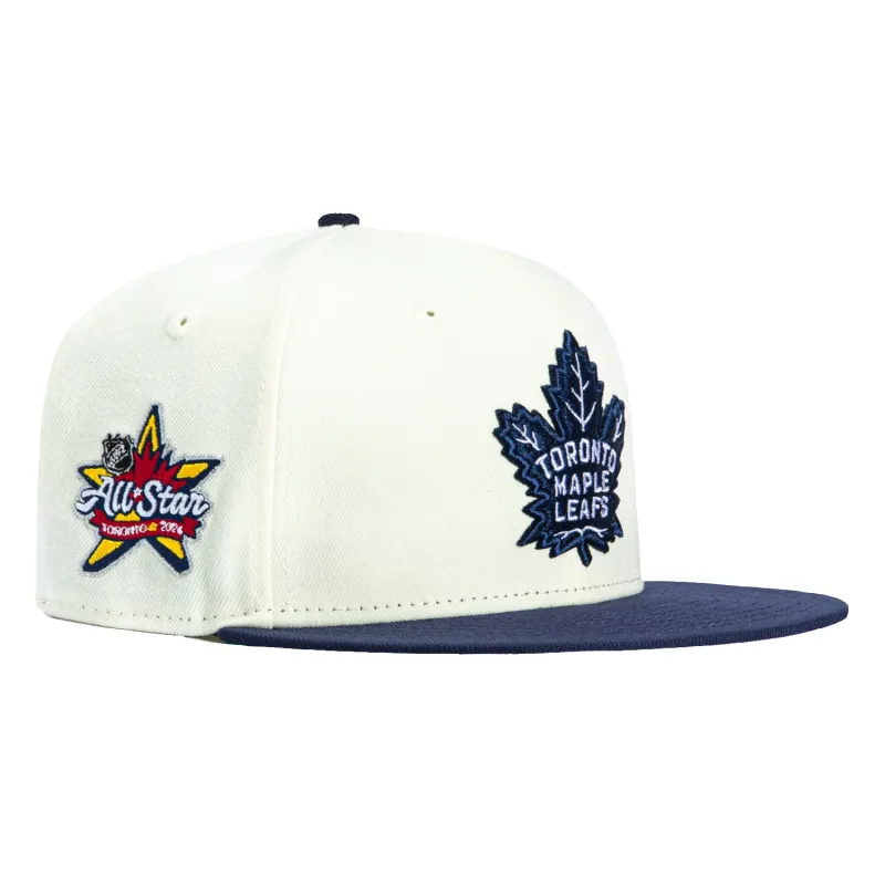 New Era 59Fifty Toronto Maple Leafs 2024 All Star Game Patch Hat - White, Light Navy sold by Hat Club
