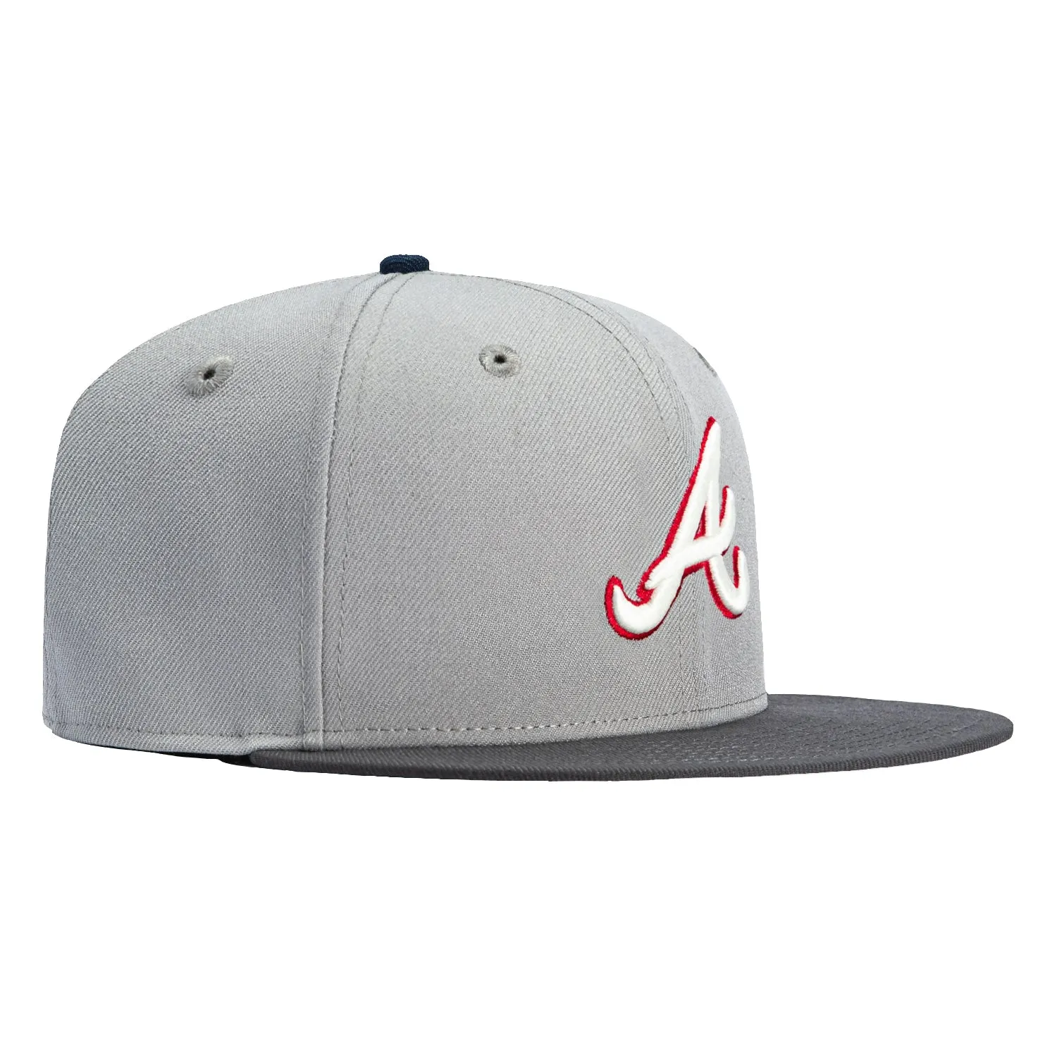 New Era 59Fifty Atlanta Braves Hat - Grey, Graphite sold by Hat Club