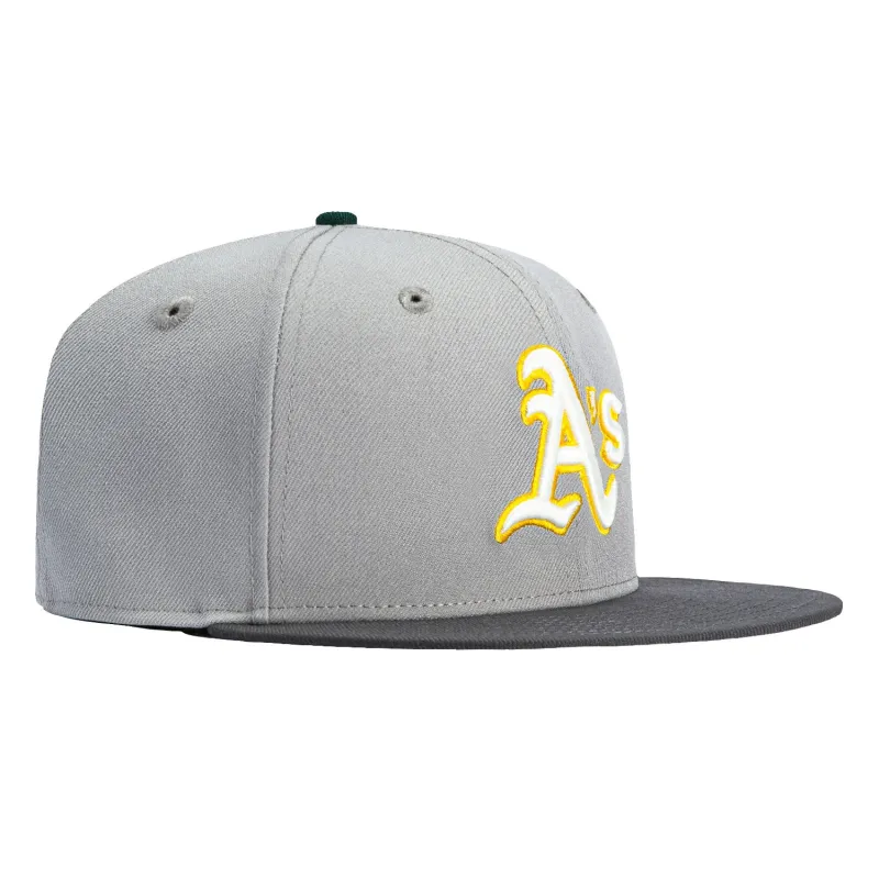 New Era 59Fifty Oakland Athletics Hat - Grey, Graphite sold by Hat Club