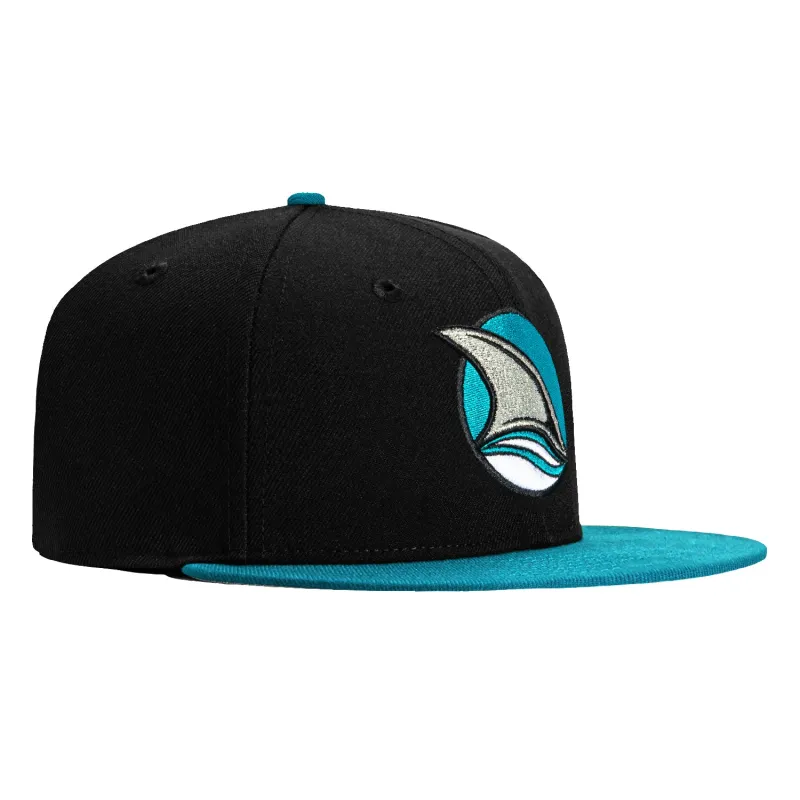 New Era 59Fifty San Jose Sharks 1991 Alternate Hat - Black, Teal sold by Hat Club