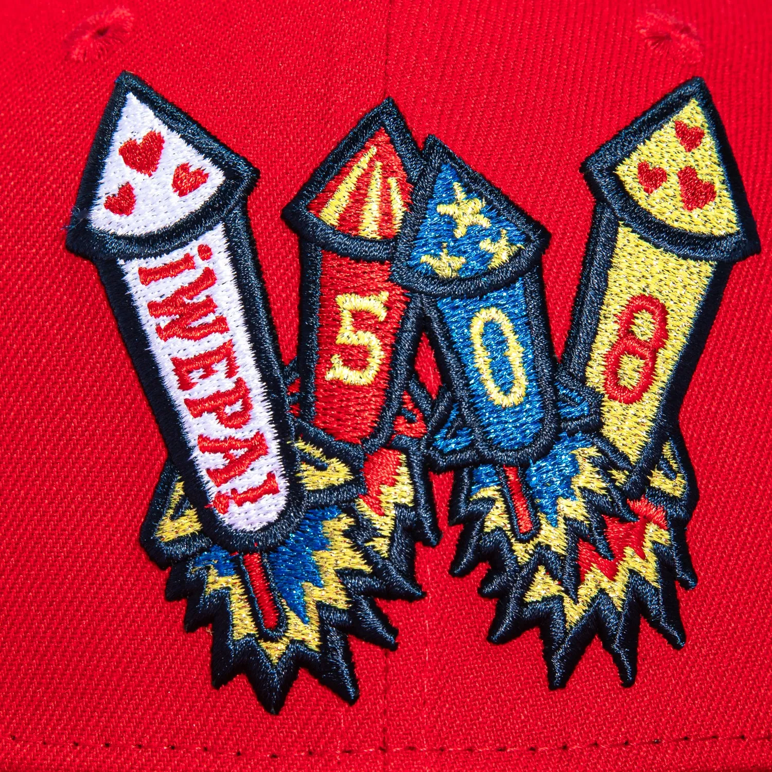 New Era 59Fifty Fireworks Worcester Woo Sox Hat - Red sold by Hat Club product image thumbnail 4