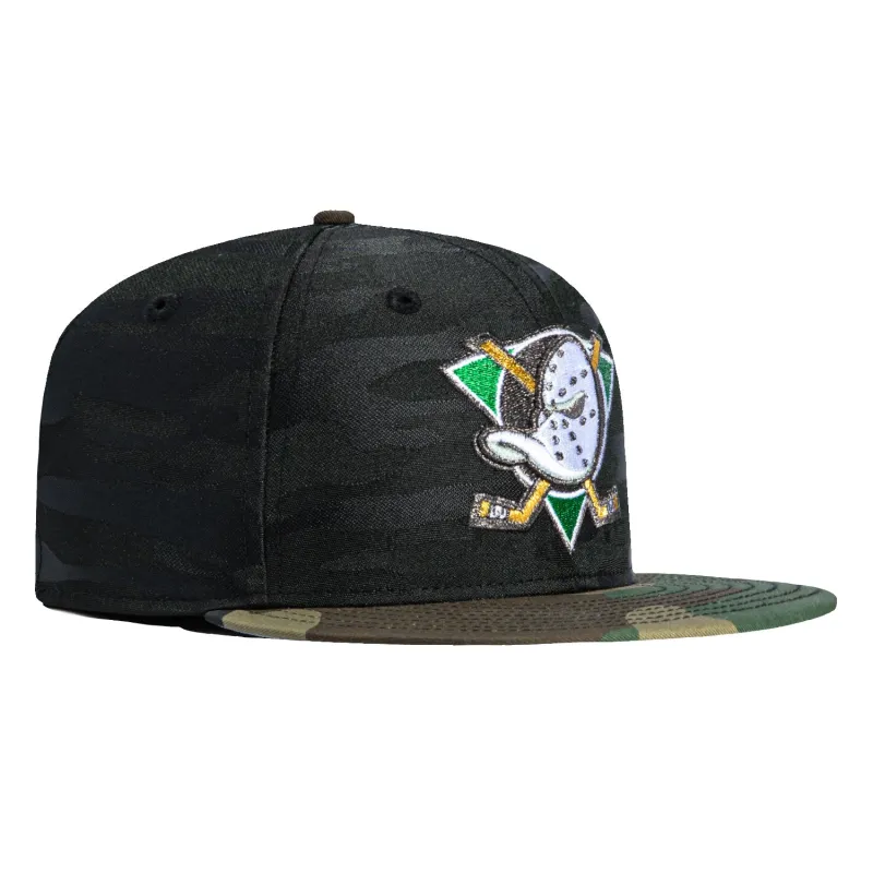 New Era 59Fifty Anaheim Ducks 1991 Hat - Black Camo, Camo sold by Hat Club