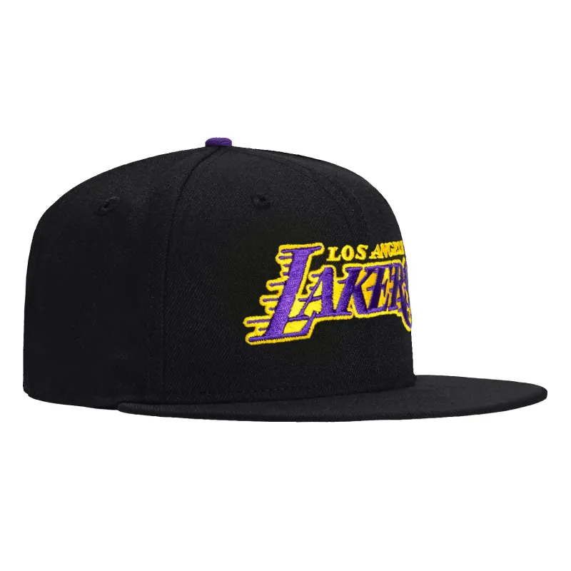 New Era 59Fifty Los Angeles Lakers Motion Hat - Black, Purple, Gold sold by Hat Club
