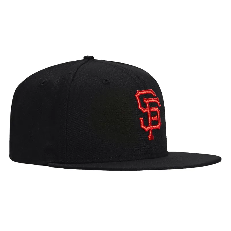 New Era 59Fifty San Francisco Giants Hat - Black, Red sold by Hat Club