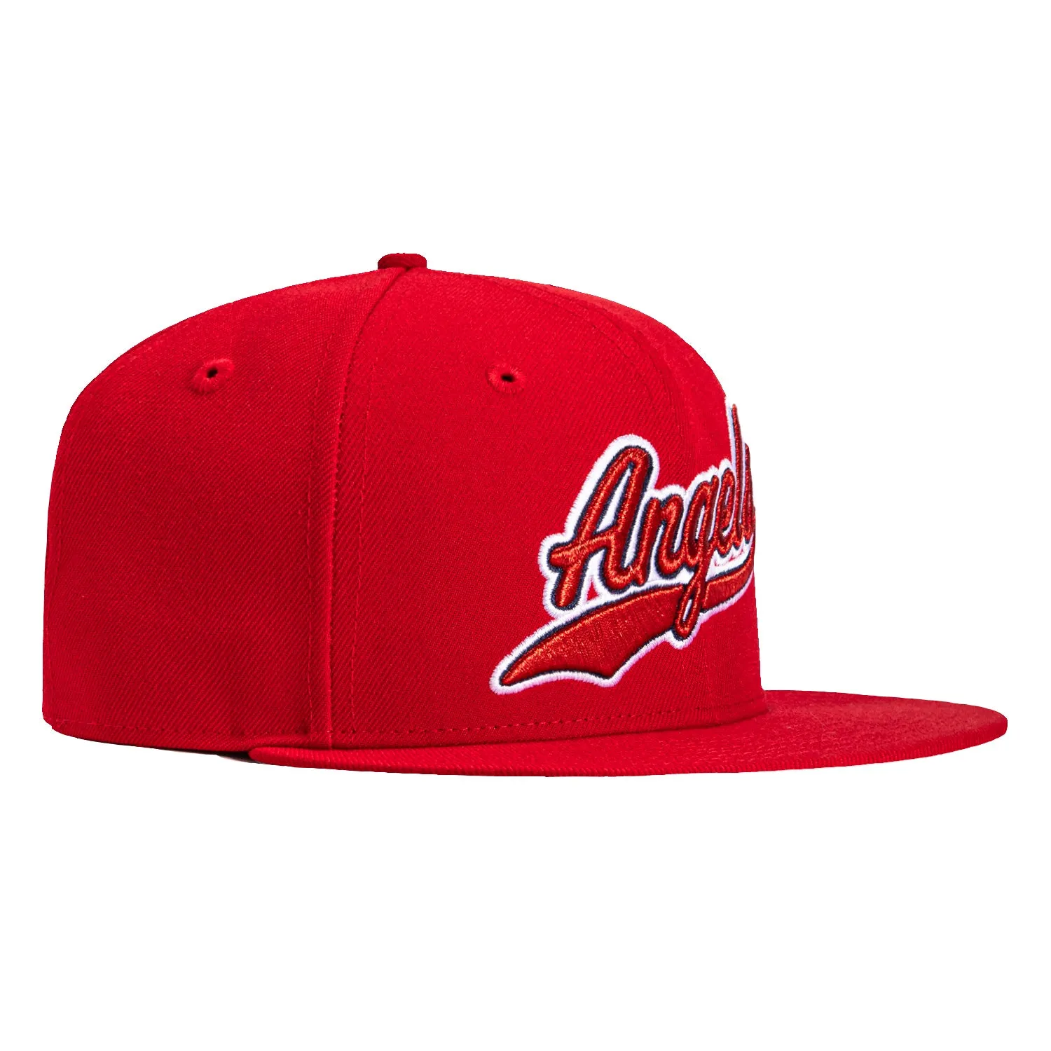 New Era 59Fifty Los Angeles Angels Script Hat - Red sold by Hat Club
