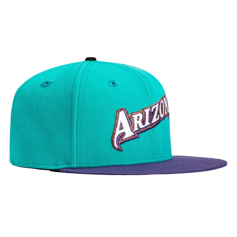 New Era 59Fifty Arizona Diamondbacks Script Hat - Teal, Purple sold by Hat Club