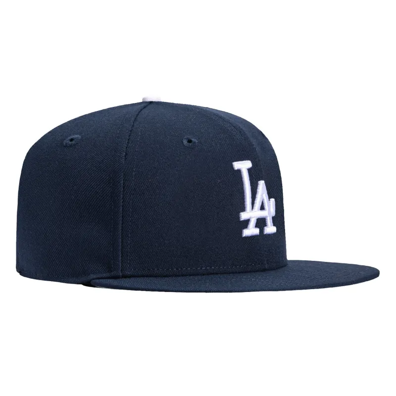 New Era 59Fifty Los Angeles Dodgers Hat - Navy, White sold by Hat Club