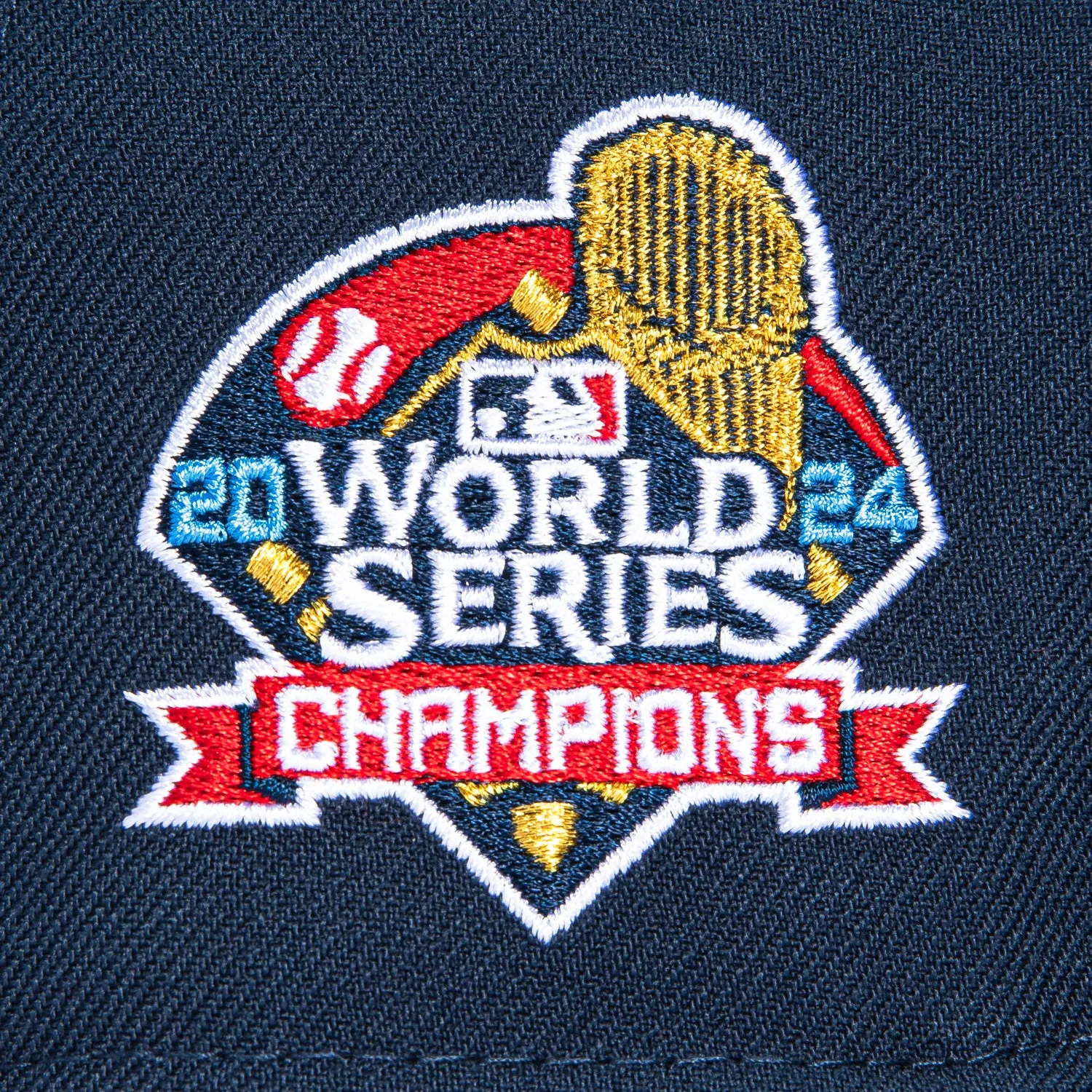 New Era 59Fifty Los Angeles Dodgers 2024 World Series Champions Patch Script Hat - Navy, Red sold by Hat Club product image thumbnail 5