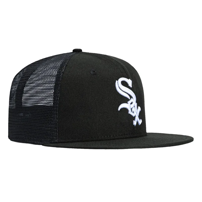 New Era 59Fifty Chicago White Sox Trucker Hat - Black, White sold by Hat Club
