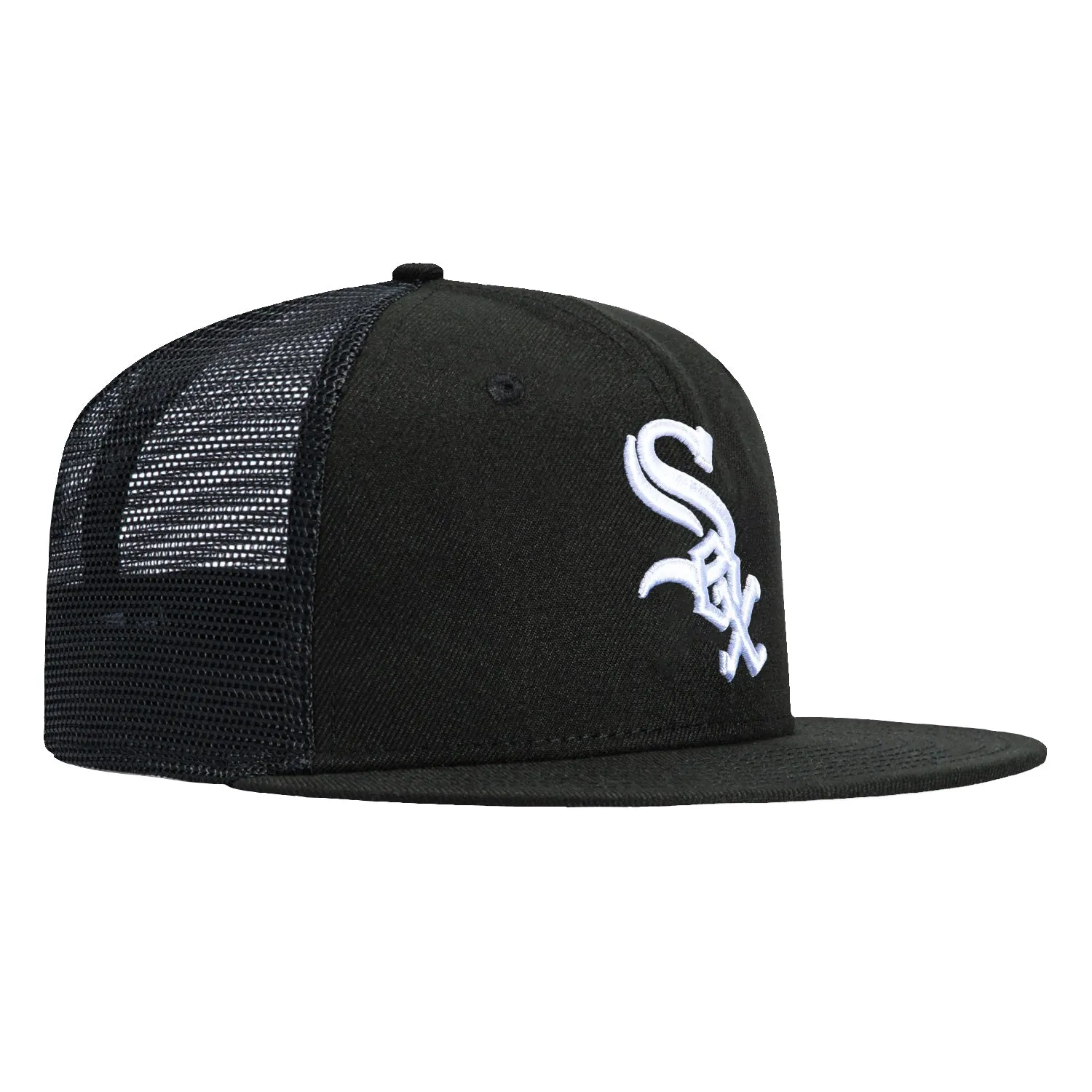 New Era 59Fifty Chicago White Sox Trucker Hat - Black, White sold by Hat Club