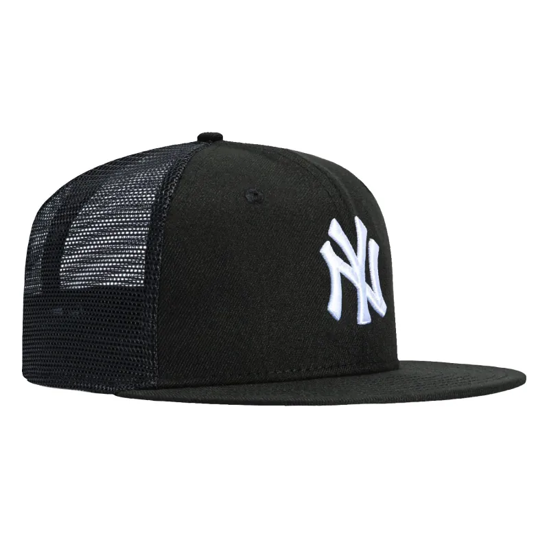 New Era 59Fifty New York Yankees Trucker Hat - Black, White sold by Hat Club