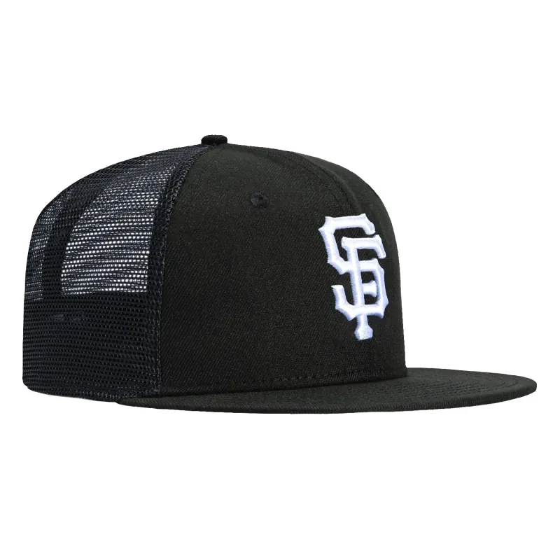New Era 59Fifty San Francisco Giants Trucker Hat - Black, White sold by Hat Club