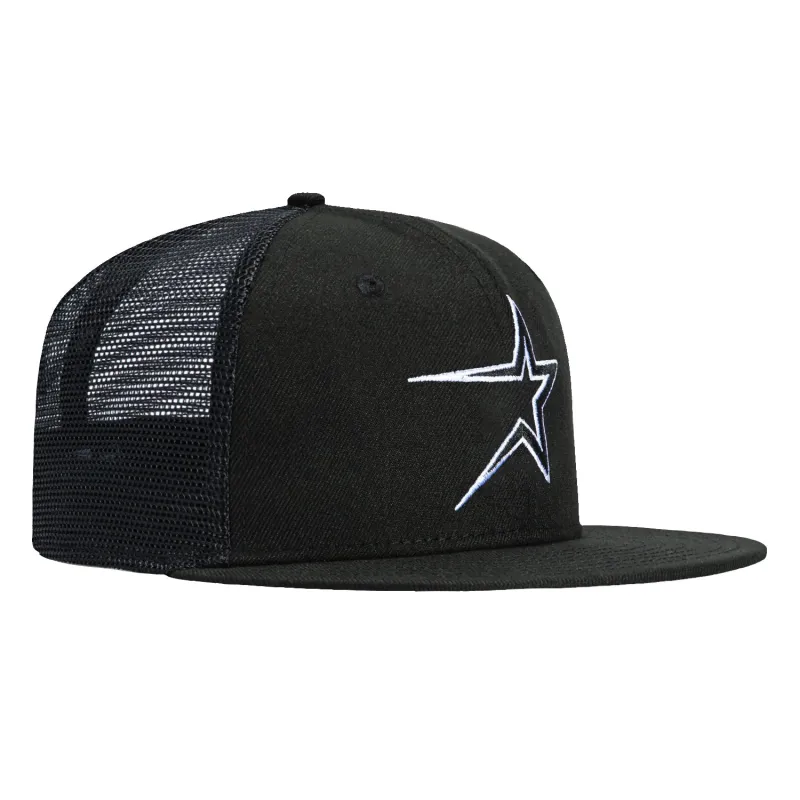 New Era 59Fifty Houston Astros Trucker Hat - Black, White sold by Hat Club