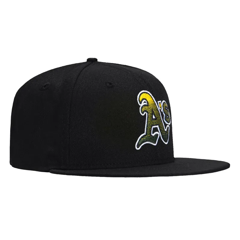 New Era 59Fifty Gradient Logo Oakland Athletics Hat - Black sold by Hat Club
