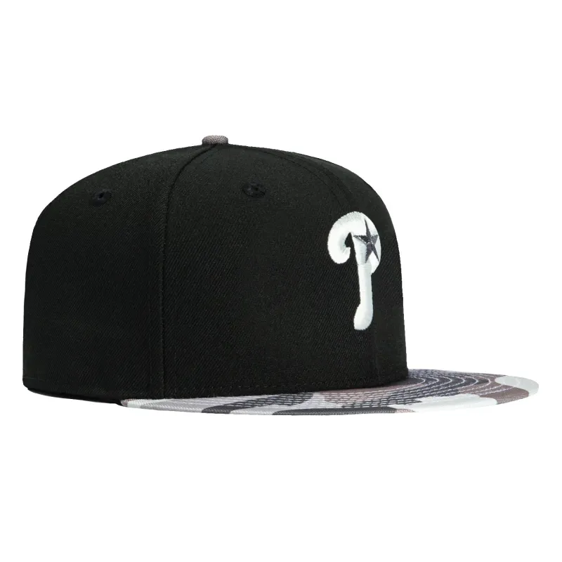 New Era 59Fifty Surveillance Pack Philadelphia Phillies Alternate Hat - Black, Camo sold by Hat Club