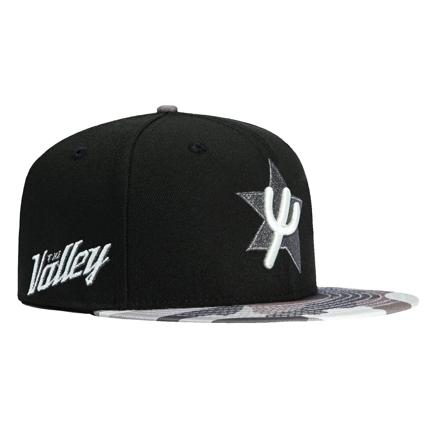 New Era 59Fifty Surveillance Pack Phoenix Suns The Valley Patch 2025 City Edition Hat - Black, Camo sold by Hat Club