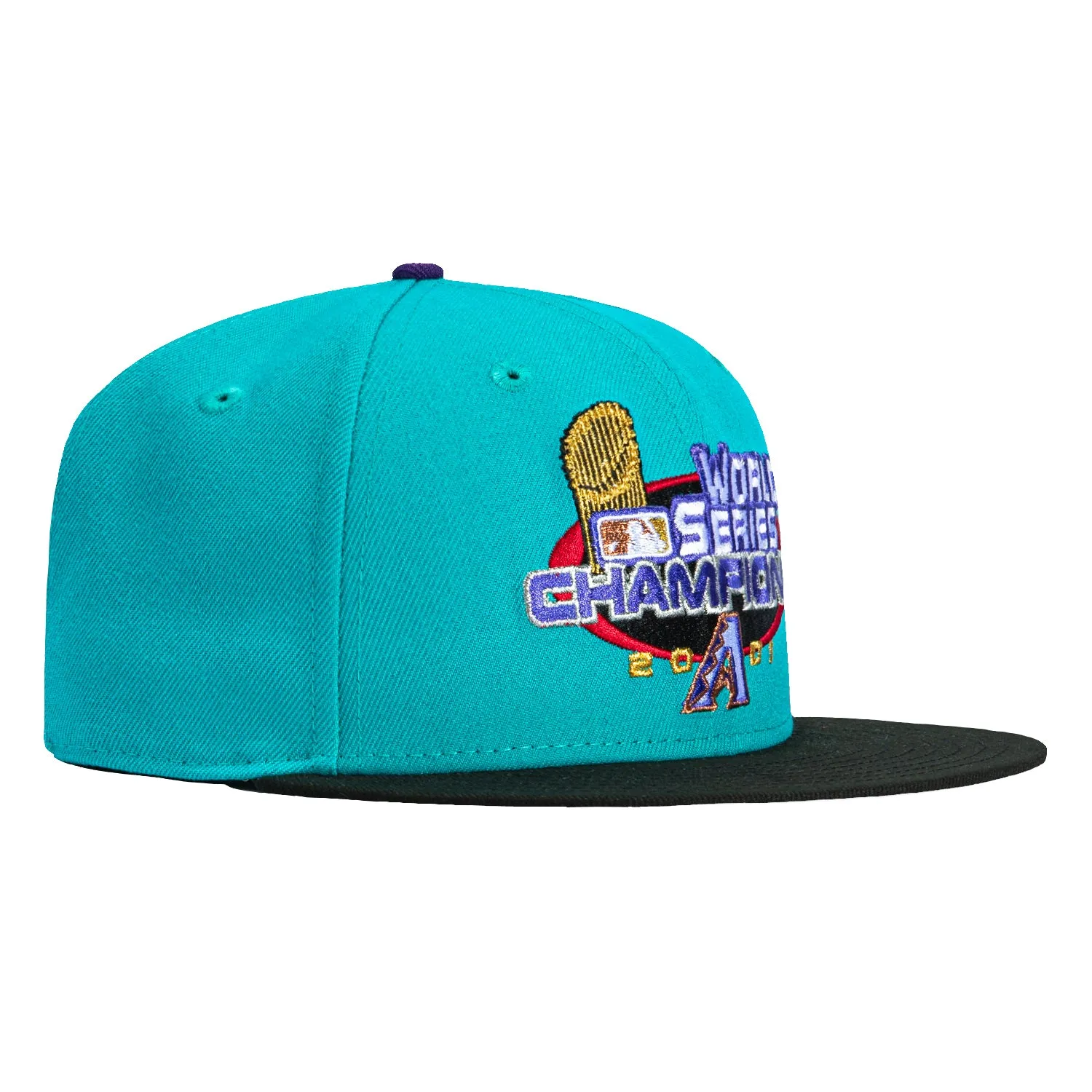 New Era 59Fifty Arizona Diamondbacks 2001 World Series Logo Hat - Teal, Black sold by Hat Club