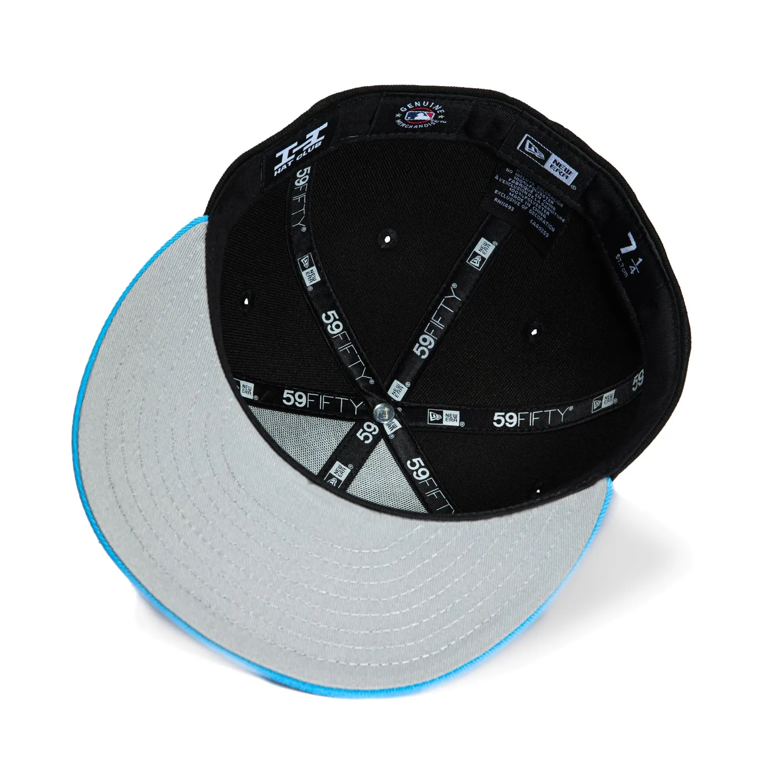 New Era 59Fifty Los Angeles Dodgers Rose Hat - Black, Light Blue, Metallic Gold sold by Hat Club product image thumbnail 2