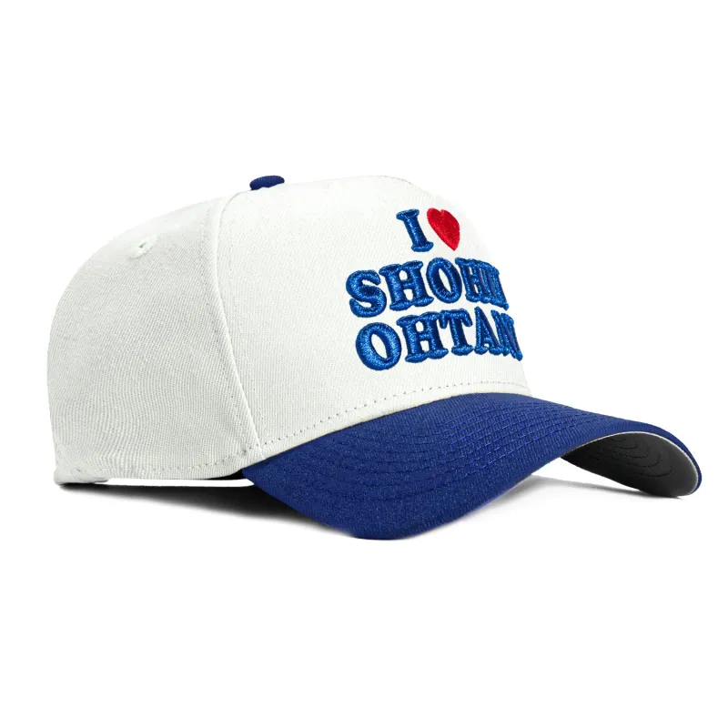 New Era 9Forty A-Frame Los Angeles Dodgers I Heart Shohei Ohtani Snapback Hat - White, Royal made by New Era