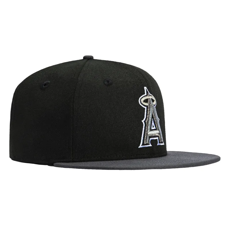 New Era 59Fifty Los Angeles Angels Hat - Black, Graphite sold by Hat Club