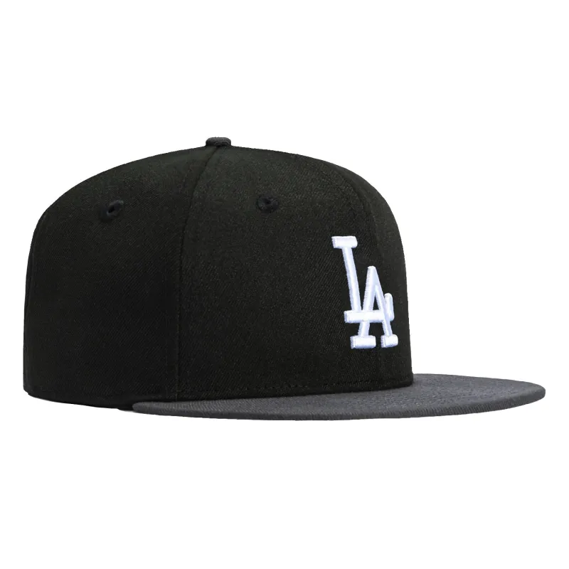 New Era 59Fifty Los Angeles Dodgers Hat - Black, Graphite sold by Hat Club