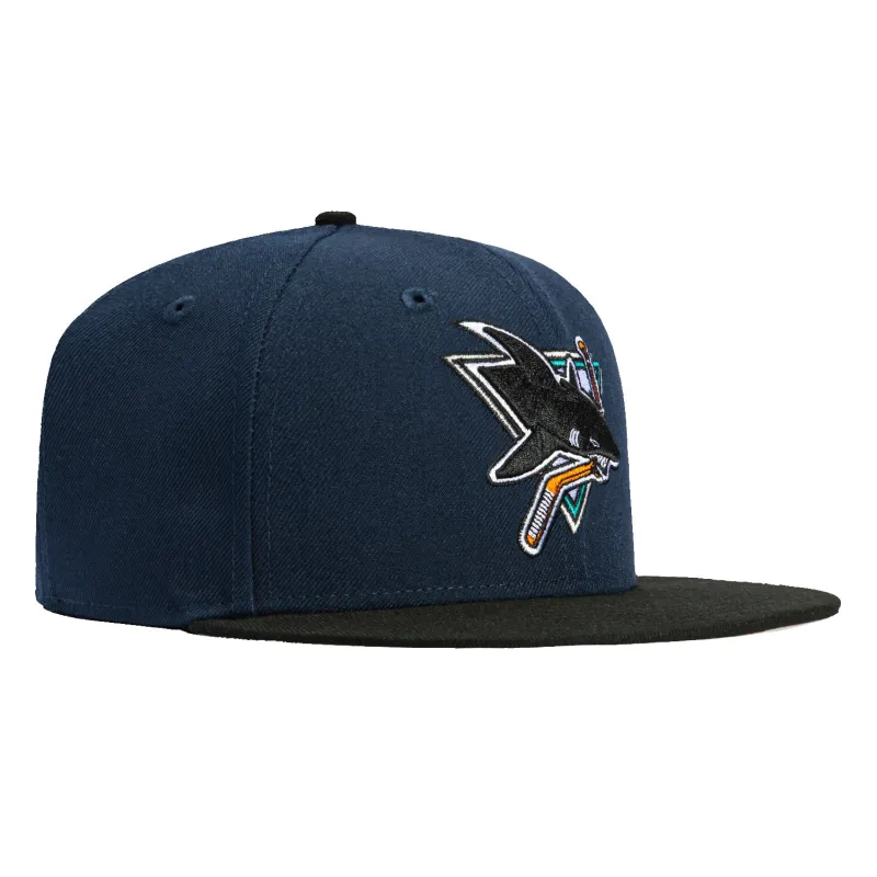 New Era 59Fifty San Jose Sharks Hat - Navy, Black sold by Hat Club