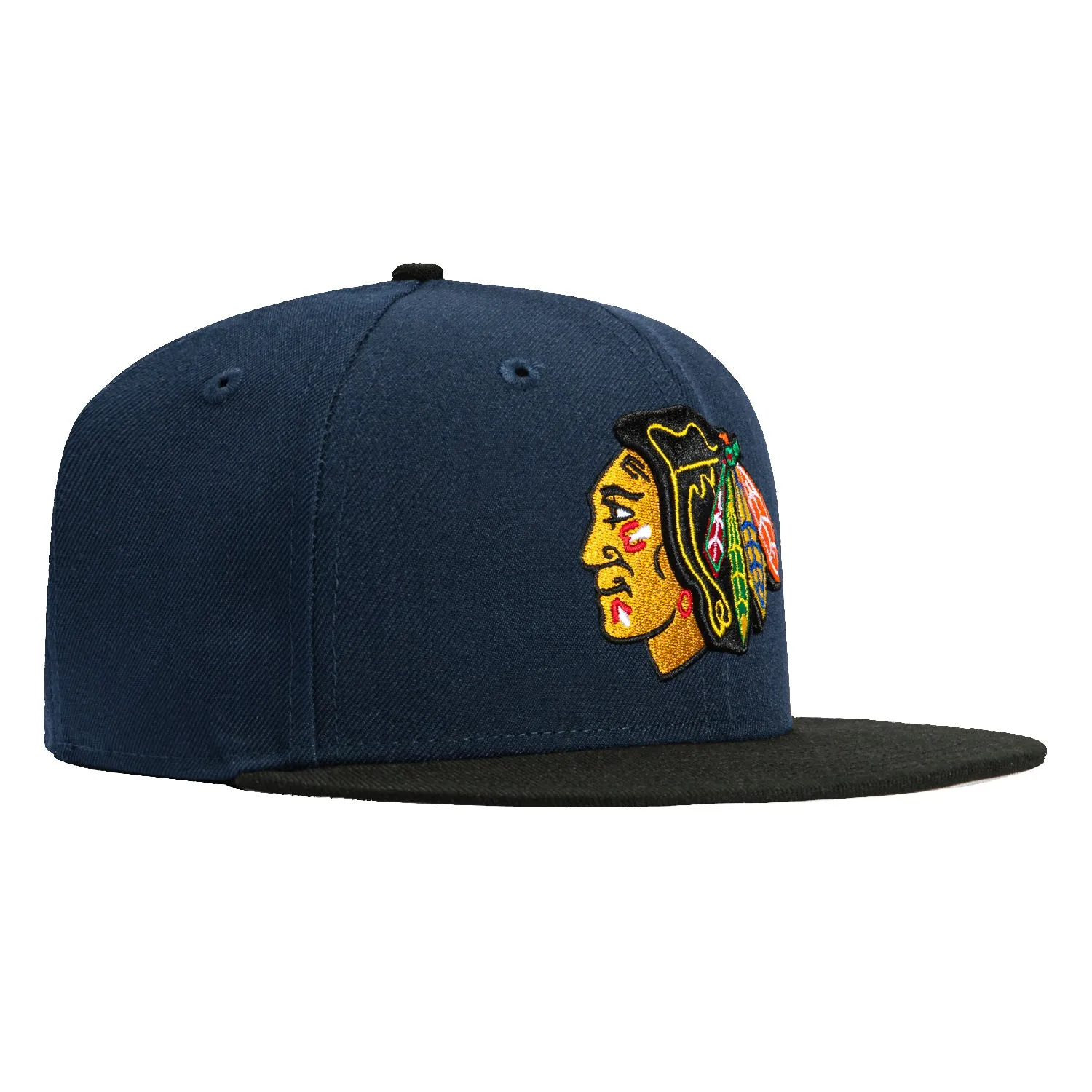 New Era 59Fifty Chicago Blackhawks Hat - Navy, Black sold by Hat Club