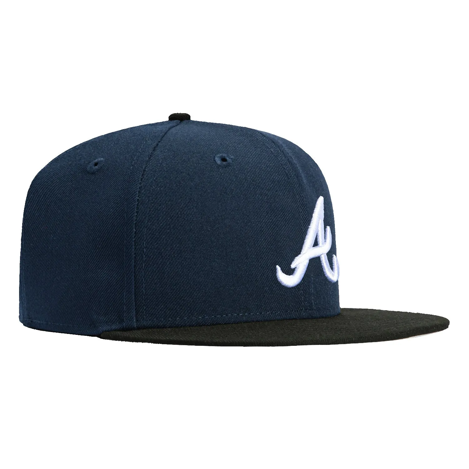 New Era 59Fifty Atlanta Braves Hat - Navy, Black, White sold by Hat Club