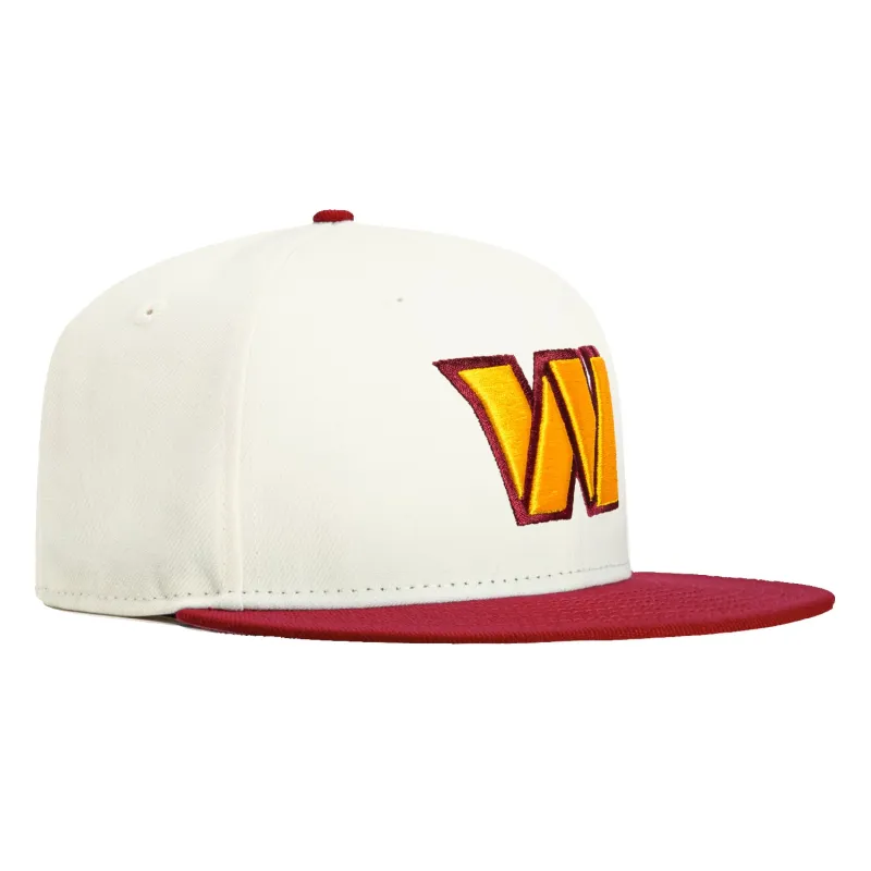 New Era 59Fifty Washington Commanders Hat - White, Cardinal sold by Hat Club
