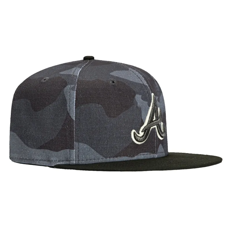 New Era 59Fifty Camo Vize Atlanta Braves Glow in the Dark Hat - Camo, Black sold by Hat Club