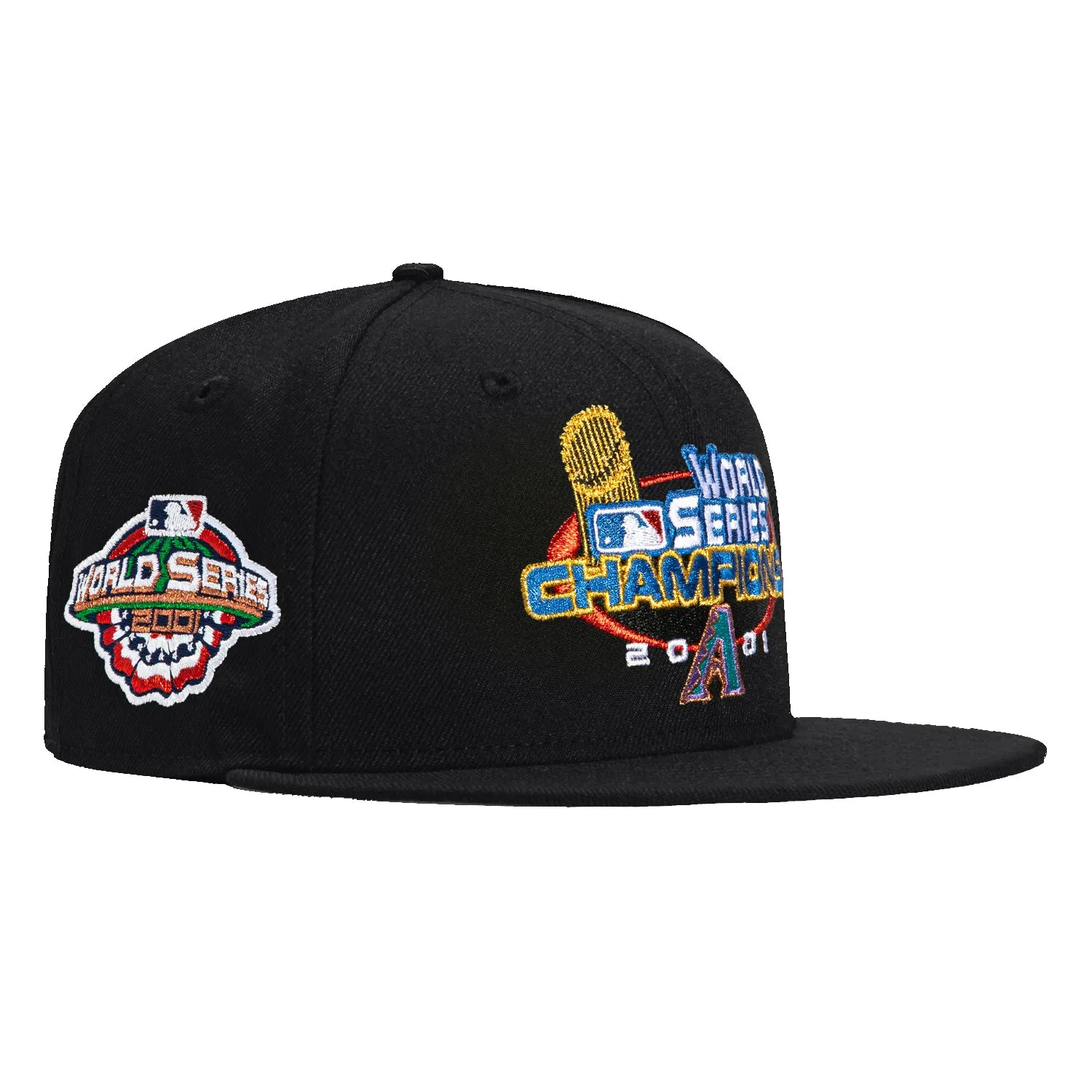 New Era 59Fifty Arizona Diamondbacks 2001 World Series Patch 2001 World Series Champions Logo Hat - Black sold by Hat Club