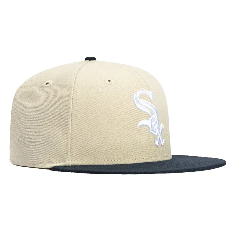 New Era 59Fifty Chicago White Sox Hat - Stone, Navy sold by Hat Club