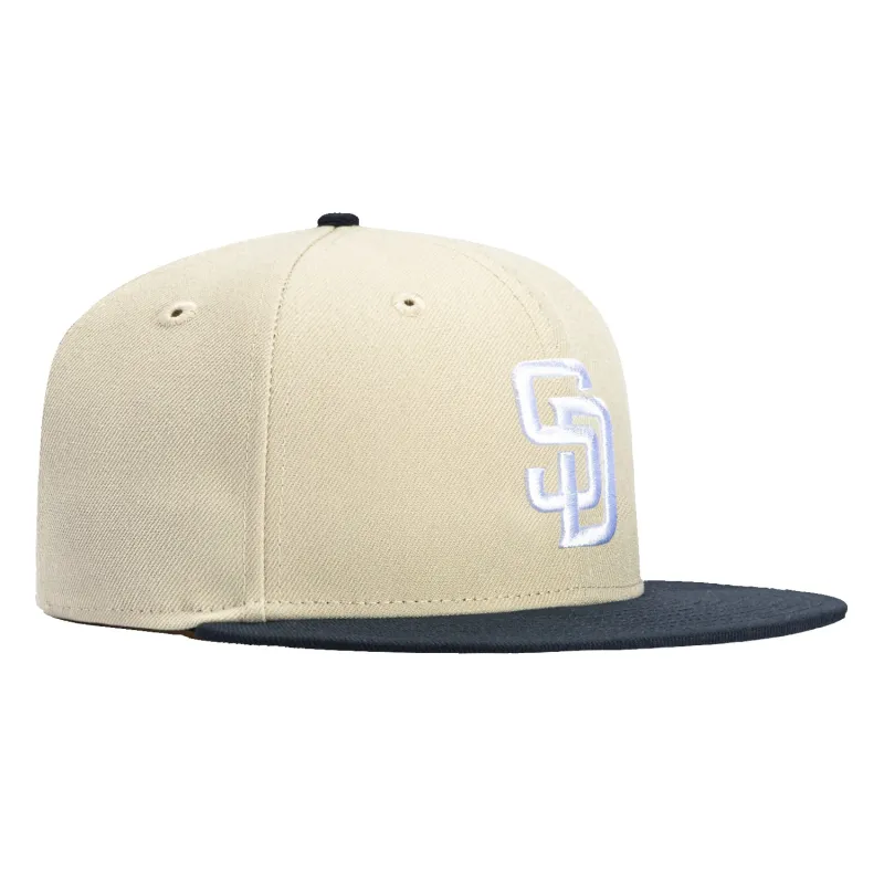 New Era 59Fifty San Diego Padres Hat - Stone, Navy sold by Hat Club