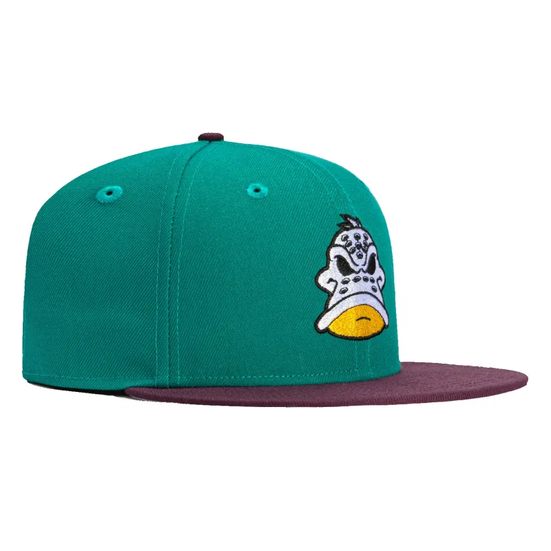 New Era 59Fifty Mascot Anaheim Ducks Wild Wing Hat - Teal, Maroon sold by Hat Club