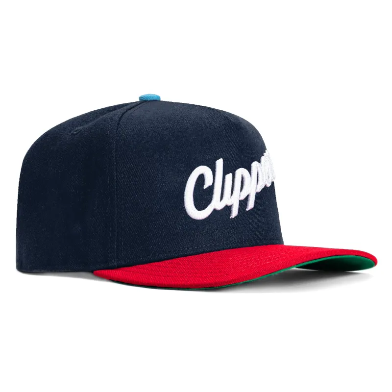 New Era 9Seventy Los Angeles Clippers Script Stretch-Snapback Hat - Navy, Red made by New Era