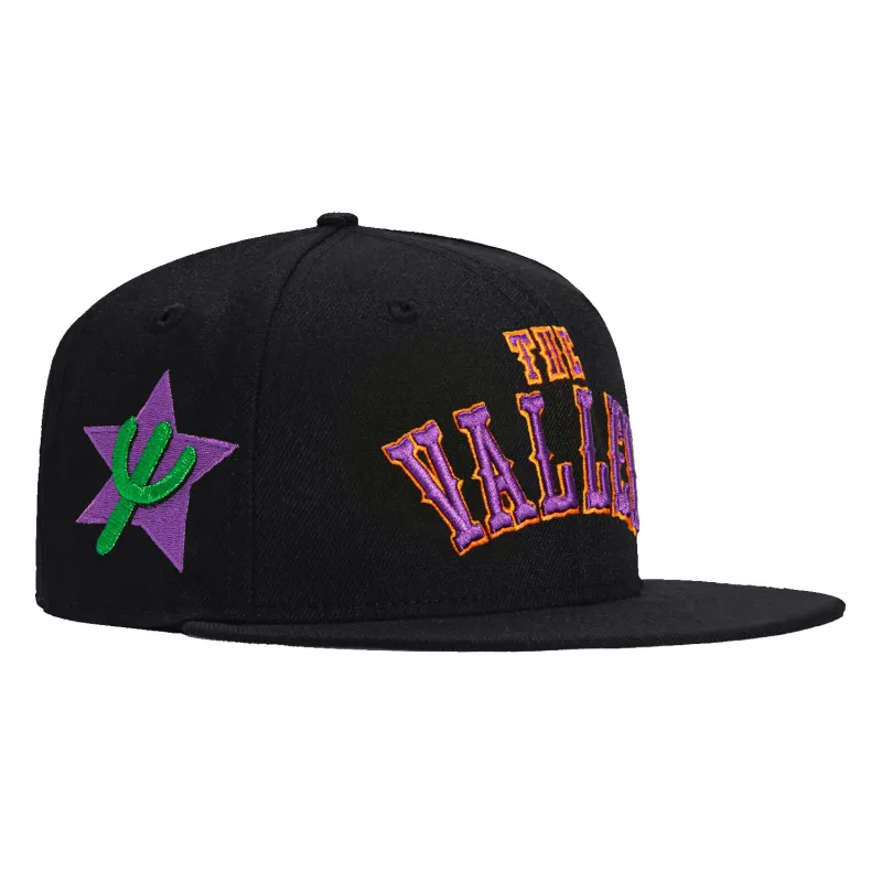New Era 59Fifty Phoenix Suns City Edition Logo Patch The Valley Hat - Black, Purple, Orange sold by Hat Club