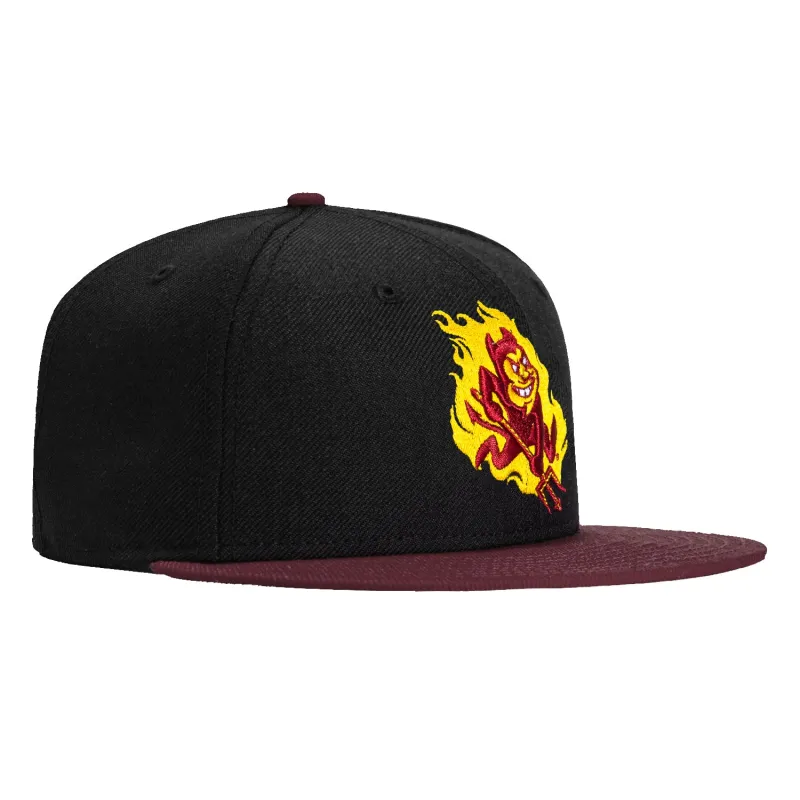 New Era 59Fifty Arizona State Sun Devils Sparky Flame Hat - Black, Maroon sold by Hat Club