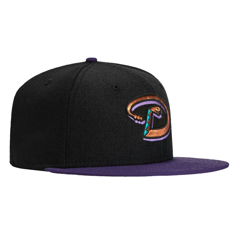 New Era 59Fifty Arizona Diamondbacks D Hat - Black, Purple sold by Hat Club