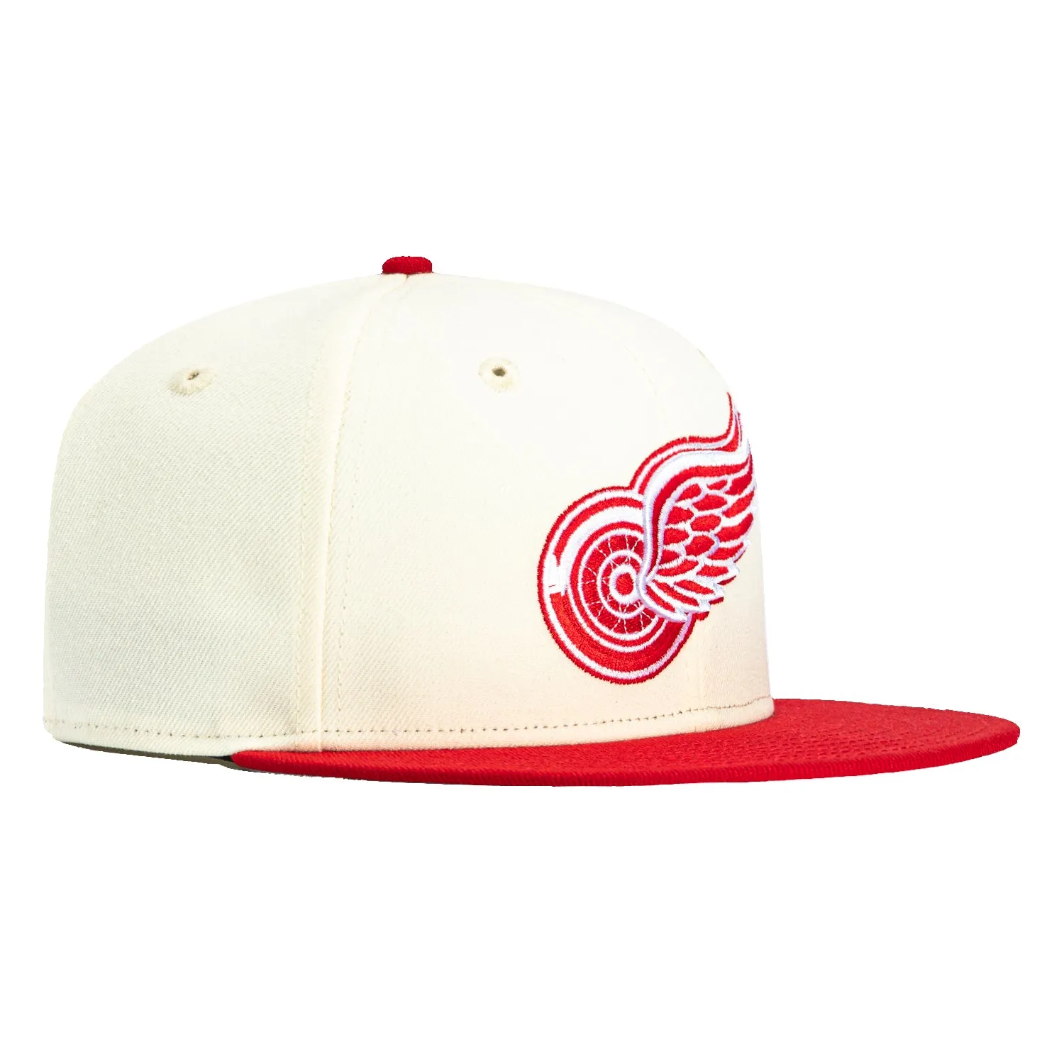 New Era 59Fifty White Dome Detroit Red Wings Hat - White, Red sold by Hat Club