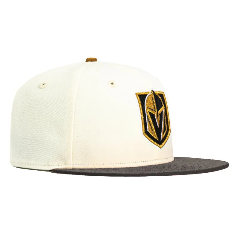 New Era 59Fifty White Dome Vegas Golden Knights Hat - White, Graphite sold by Hat Club