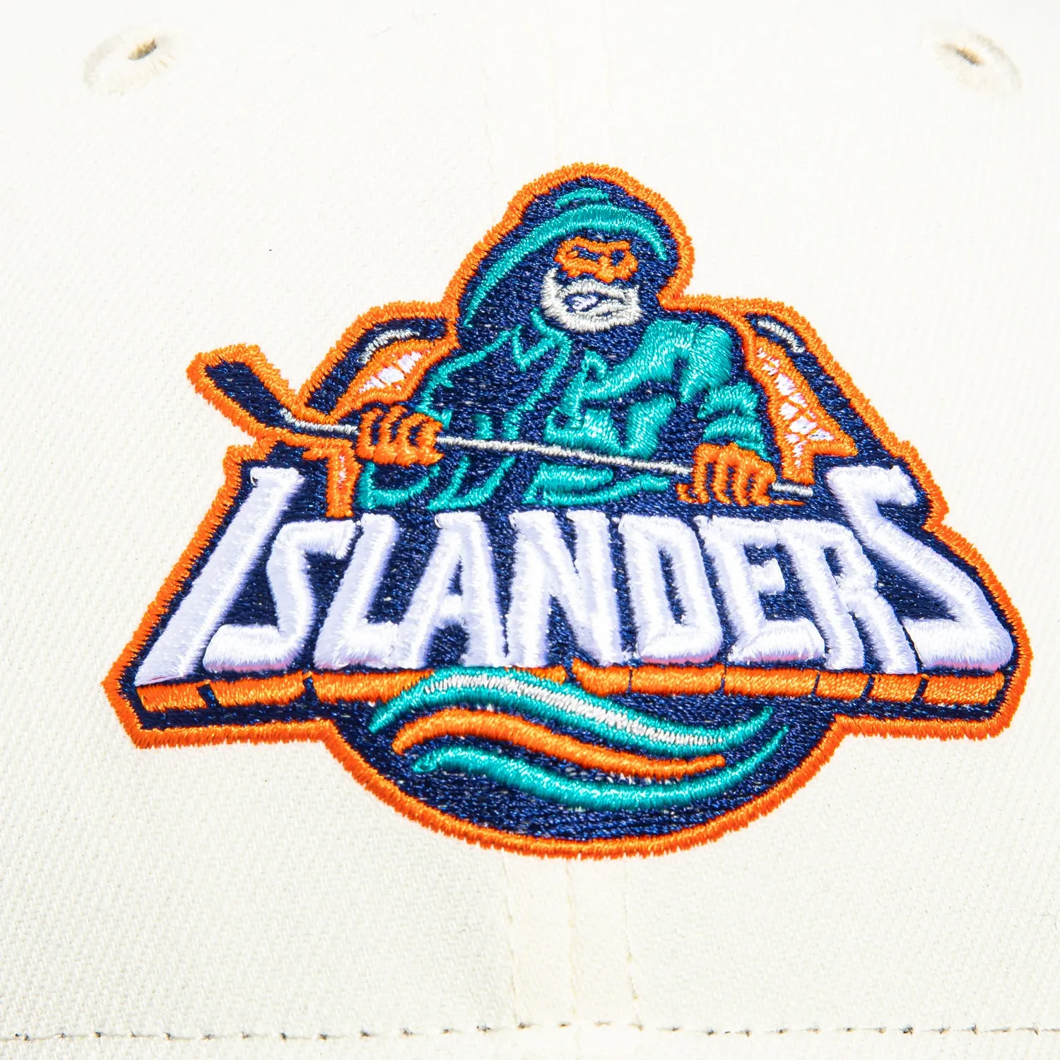 New Era 59Fifty White Dome New York Islanders Hat - White, Light Navy sold by Hat Club product image thumbnail 4