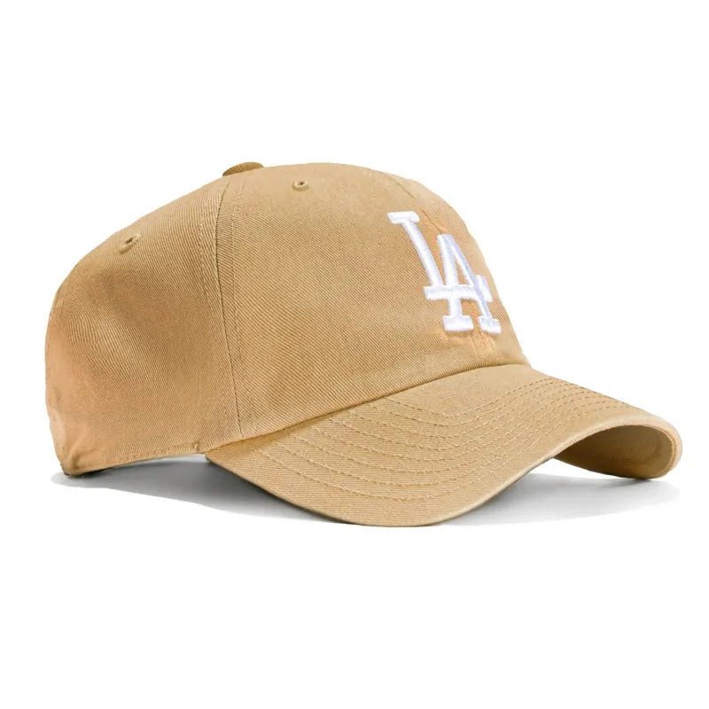 47 Brand Los Angeles Dodgers Adjustable Cleanup Hat - Khaki, White sold by Hat Club