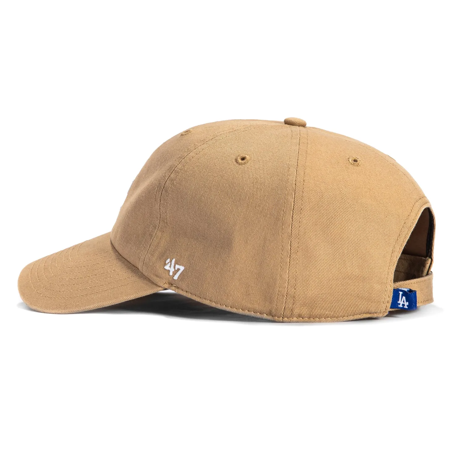 47 Brand Los Angeles Dodgers Adjustable Cleanup Hat - Khaki, White sold by Hat Club product image thumbnail 2