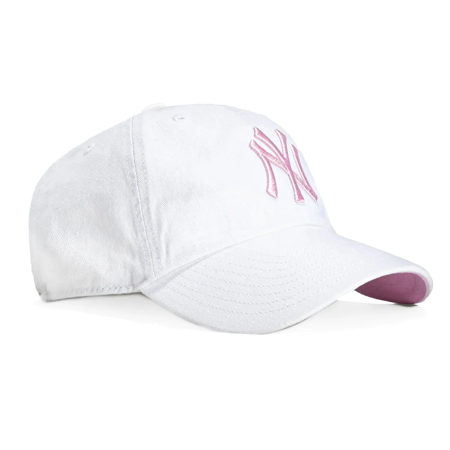 47 Brand Cleanup New York Yankees Adjustable Hat - White, Pink sold by Hat Club