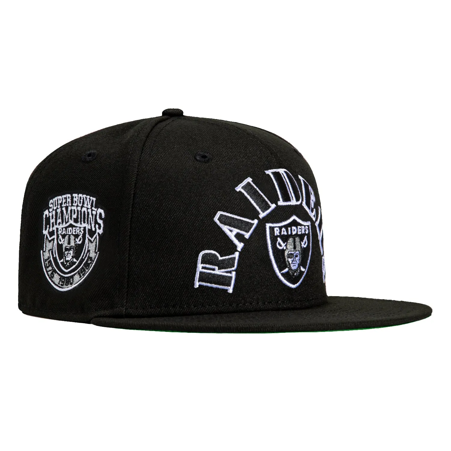 New Era 59Fifty Las Vegas Raiders 3X Super Bowl Champions Patch Arch Hat - Black sold by Hat Club