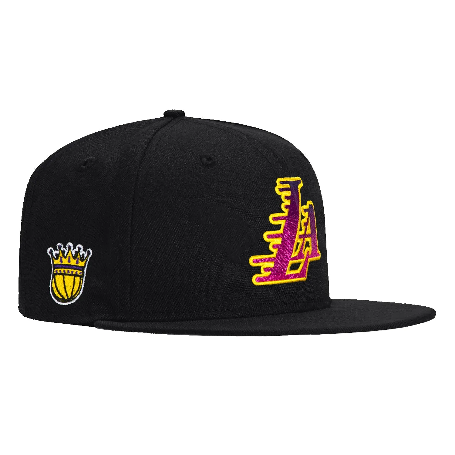New Era 59Fifty Los Angeles Lakers Crown Logo Patch LA Gradient Hat - Black sold by Hat Club