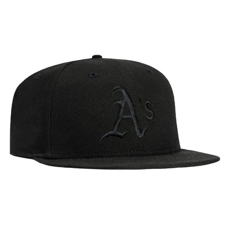 New Era 9Fifty Oakland Athletics Basic Snapback Hat - Black, Black made by New Era