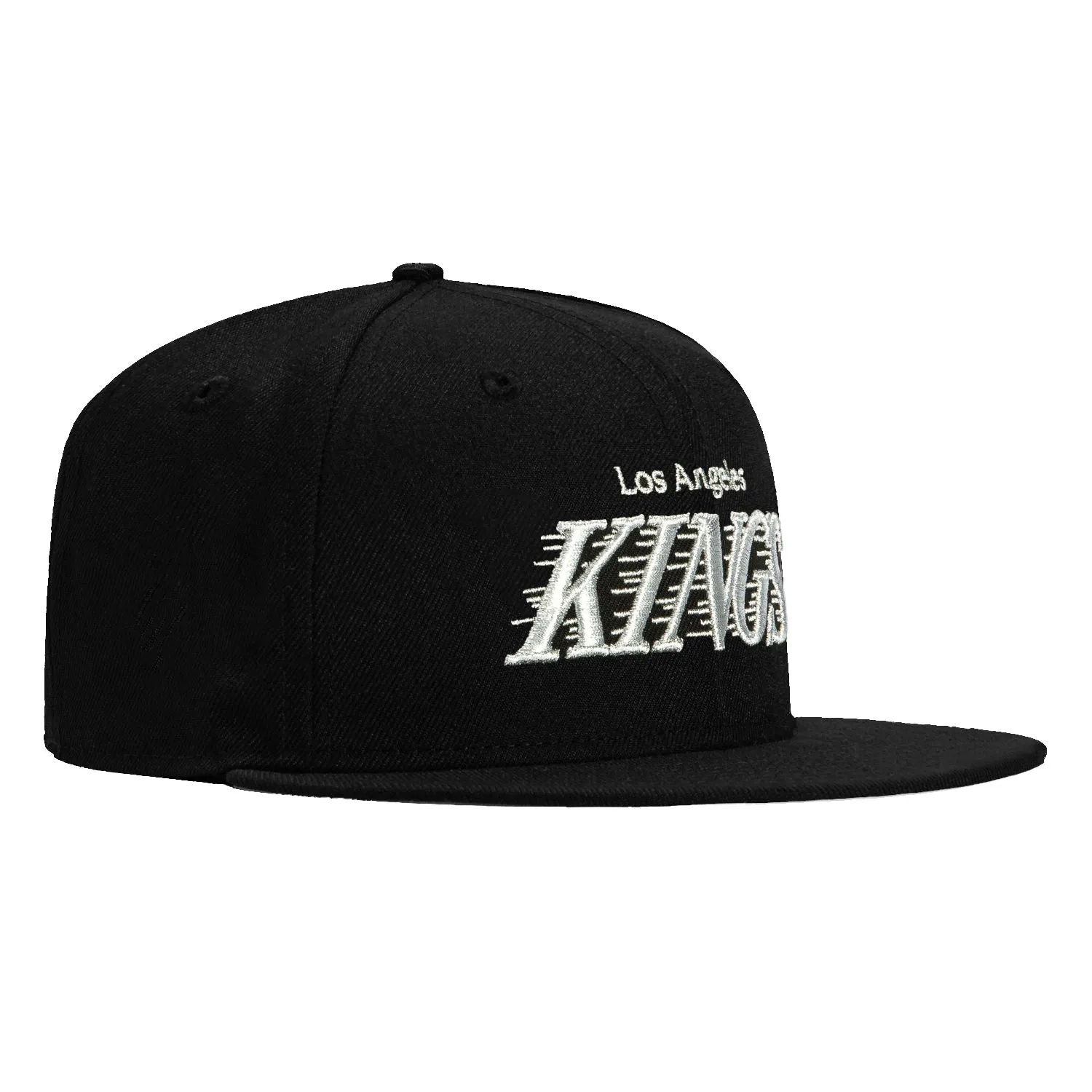 New Era 59Fifty Los Angeles Kings Word Hat - Black, Metallic Silver sold by Hat Club