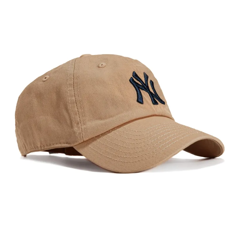 47 Brand New York Yankees Cleanup Adjustable Hat - Khaki, Navy sold by Hat Club